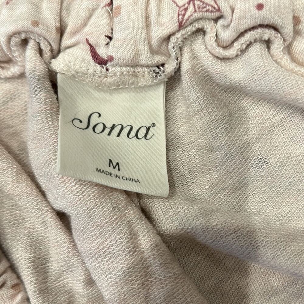 Soma Women's Terry Long Sleeve Top & Bottom Set Cream Melange Size M - Picture 15 of 16
